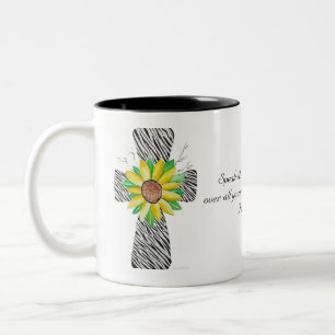 Tala Jesus Zebra tryck Kor Två-Tonad Mugg