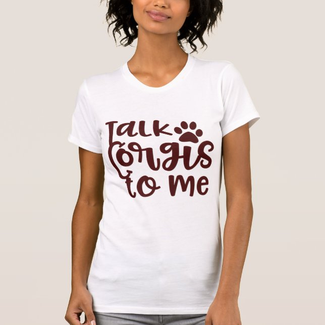 TALA KORGIS MED MIG - KORGI TYPOGRAFI T SHIRT (Framsida)