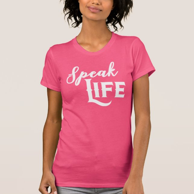 Tala Life Citat Rosa Kvinnor T-shirt (Framsida)