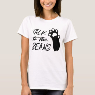 Tala med bönans katt t shirt
