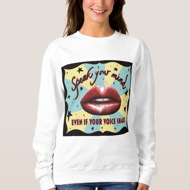 Tala med din sindskjorta, rösta, aktivist t shirt (Framsida)