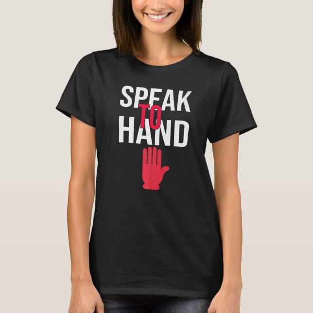 Tala med Hand för Introvert T Shirt (Framsida)