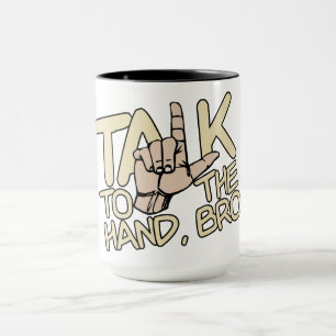 Tala med Handen mugg - välj stil, färg
