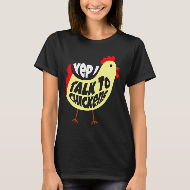 Tala med kycklingar för kyckling t shirt (Framsida)