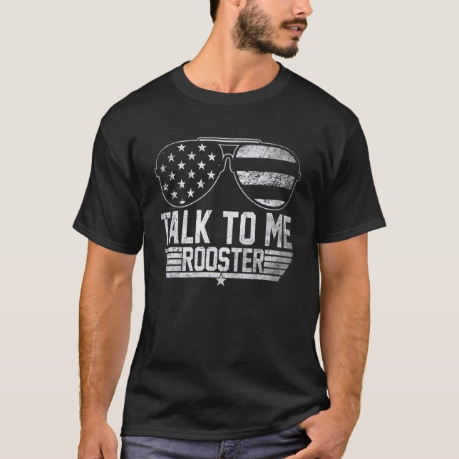 Tala Med Mig Tupp  Kyckling T Shirt (Framsida)