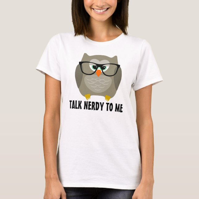 Tala med mig uggla t-shirts (Framsida)