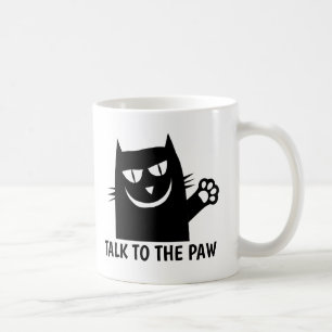 TALA MED TASS CAT KAFFE KOPPAR