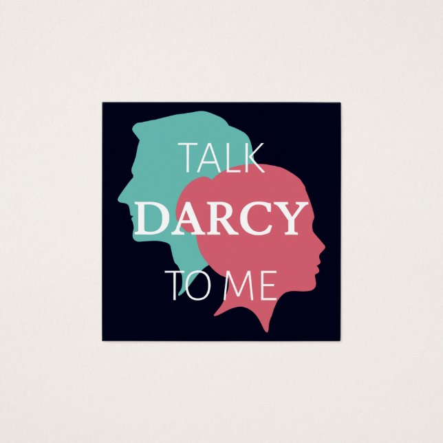 Tala mörkt till mig IV Fyrkantigt Visitkort (Framsida)