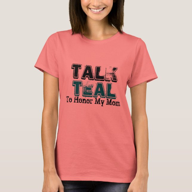 Tala om äggstockscancer för Mamma Tshirt Tröja (Framsida)