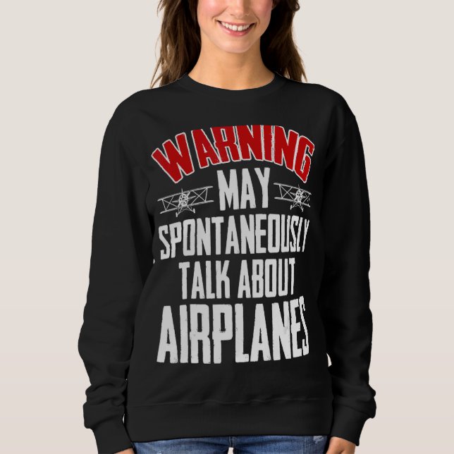 Tala om flygplanspilot och flygplan t shirt (Framsida)