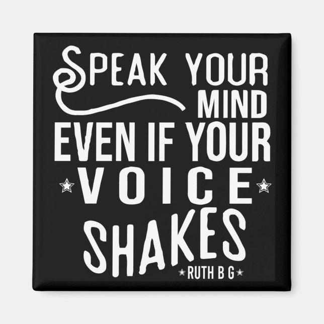 Tala om för dig, även om din röst skakar magnet (Framsidan)