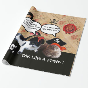 TALA OM PIRAT KAT,ANTIQUE PIRATER TREASURE KARTOR PRESENTPAPPER
