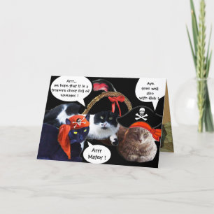 TALA OM PIRAT KATT, ANTIQUE PIRATER TREASURE KARTO KORT