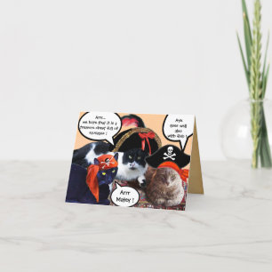 TALA OM PIRAT KATT, ANTIQUE PIRATER TREASURE KARTO KORT