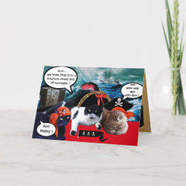TALA OM PIRAT KATT, ANTIQUE PIRATER TREASURE KARTO KORT