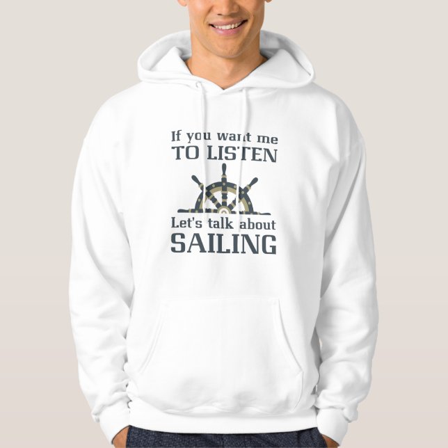 Tala om segling hoodie (Framsida)