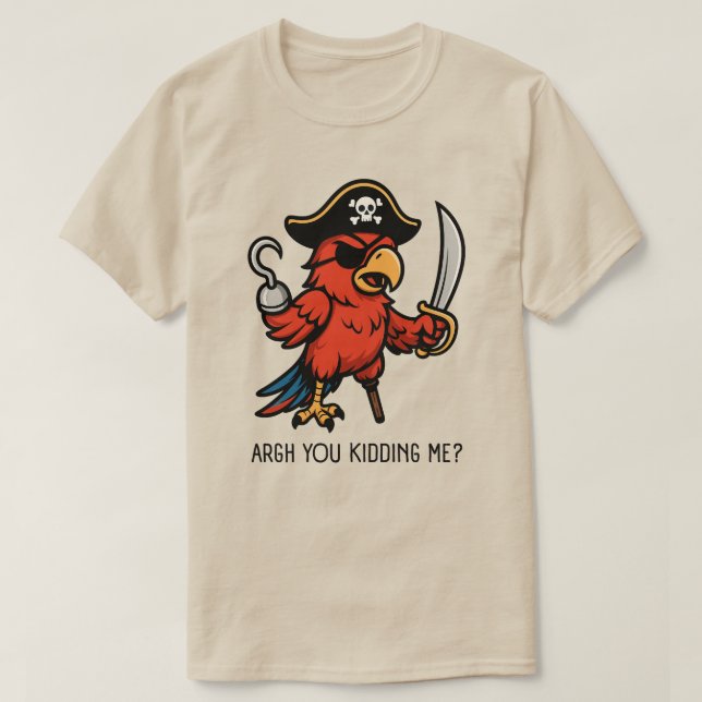 Tala som en piratpapegoja t shirt (Design framsida)