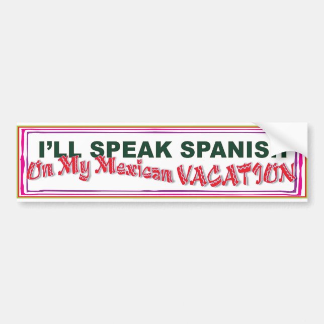 tala spanjor i den Mexico bildekalet Bildekal (Framsidan)