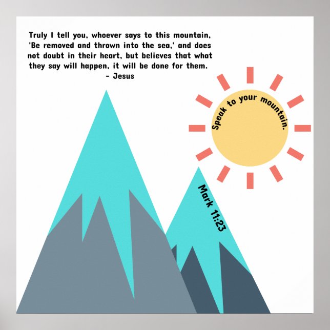 Tala till ditt bergskrift poster (Framsidan)