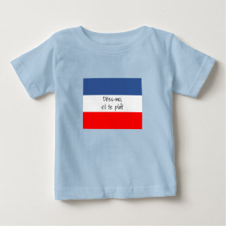 Tala till mig, tack (Tala till mig) Fransk flagga T Shirt