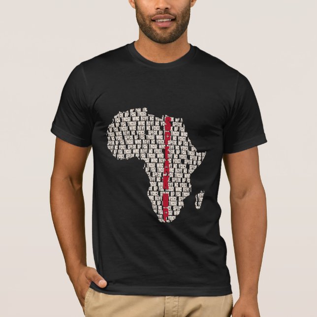 Tala upp afrika tee shirt (Framsida)