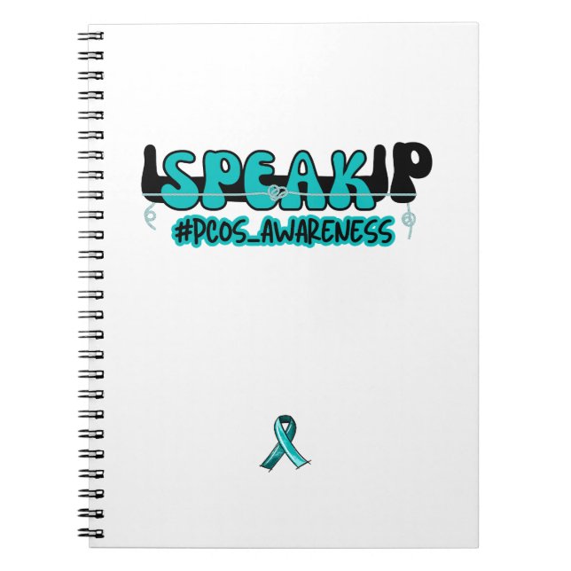 Tala upp PCOS Polycystic Ovary Syndrome Awareness Anteckningsbok (Framsidan)