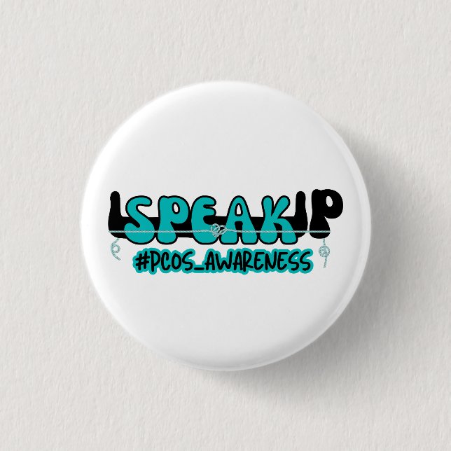 Tala upp PCOS Polycystic Ovary Syndrome Awareness Knapp (Framsida)