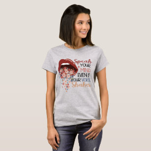 Tala ur ditt hjärta Blommiga läppar  T Shirt