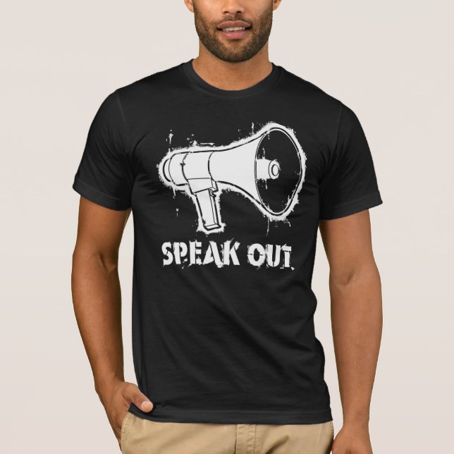 Tala ut megafonT-tröja Tee Shirt (Framsida)