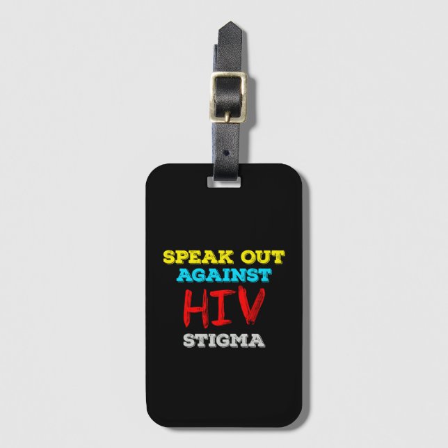 Tala ut mot hiv-tigma - AIDS-medvetenhet Bagagebricka (Framsida vertikal)
