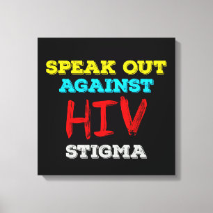 Tala ut mot hiv-tigma - AIDS-medvetenhet Canvastryck