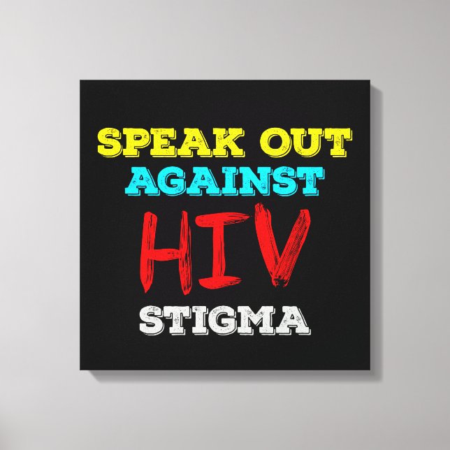 Tala ut mot hiv-tigma - AIDS-medvetenhet Canvastryck (Framsida)