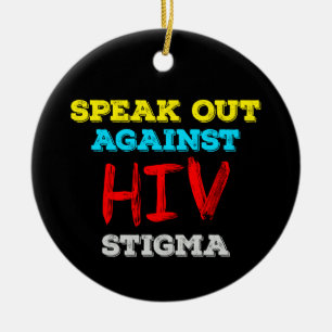 Tala ut mot hiv-tigma - AIDS-medvetenhet Julgransprydnad Keramik