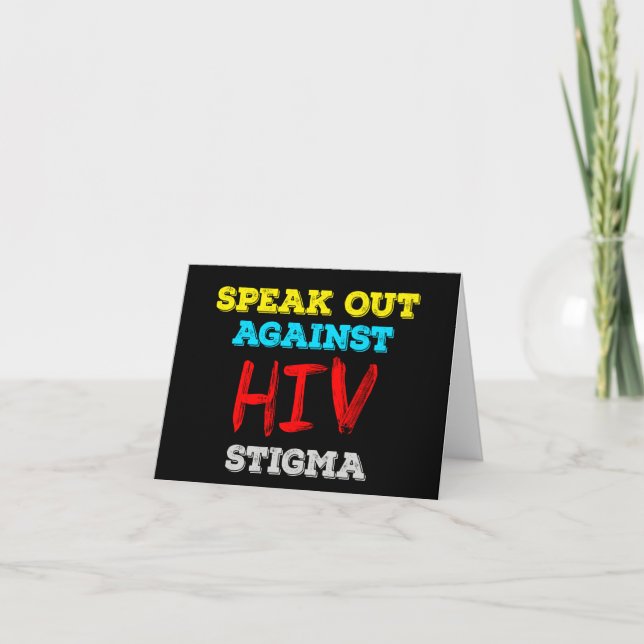 Tala ut mot hiv-tigma - AIDS-medvetenhet Kort (Framsida)