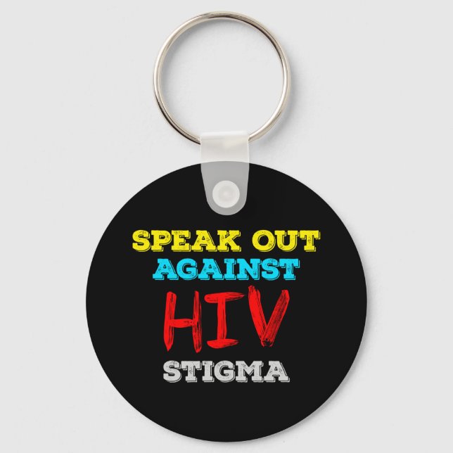 Tala ut mot hiv-tigma - AIDS-medvetenhet Nyckelring (Framsida)