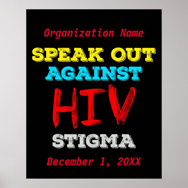 Tala ut mot hiv-tigma - AIDS-medvetenhet Poster (Framsidan)