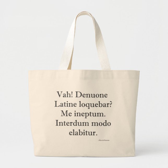 Talade jag latin igen? Tote Jumbo Tygkasse (Framsidan)