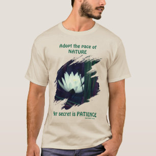 Tålamod Emerson Inspirerande Citat Lotus  T Shirt