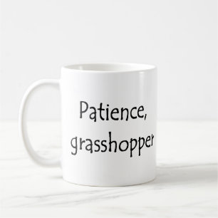 tålamod, gräshoppa kaffemugg