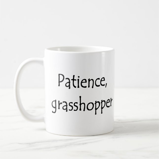 tålamod, gräshoppa kaffemugg (Vänster)