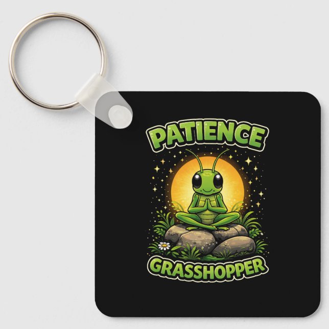 Tålamod Gräshoppa Nyckelring (Framsida)