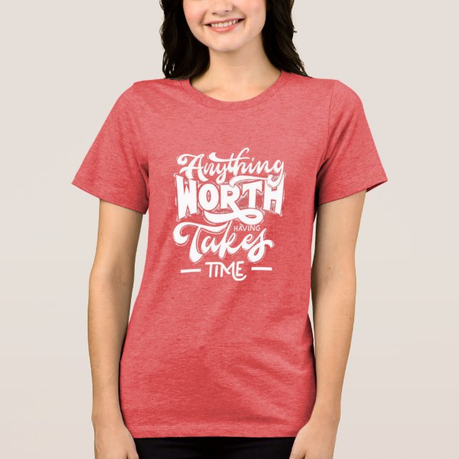 Tålamod och ihärdighet - inspiration T-Shirt (Framsida)