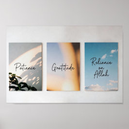 Tålamod, Tacksamhet, Förtröstan | Minimalistisk Is Poster