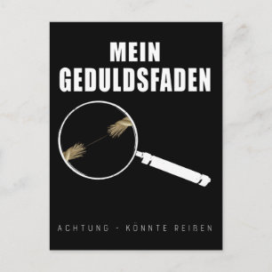 Tålamodstråd Citat Inget Tålamod Kvinnor Humoristi Vykort