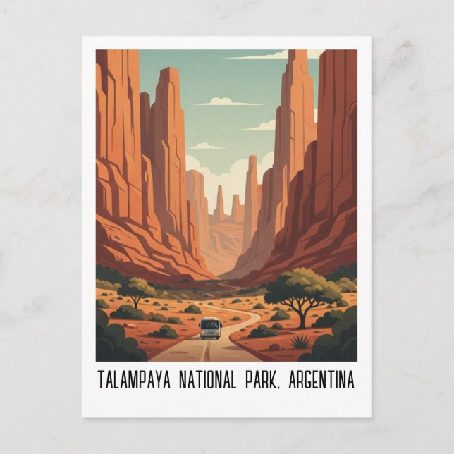 Talampaya National Park Argentina Travel Vykort (Framsida)