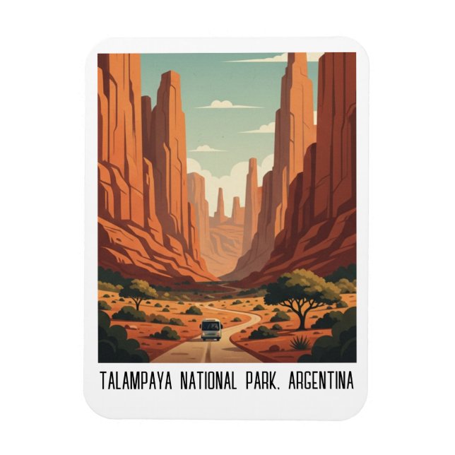 Talampaya nationalpark Argentina Resa Magnet (Vertikal)