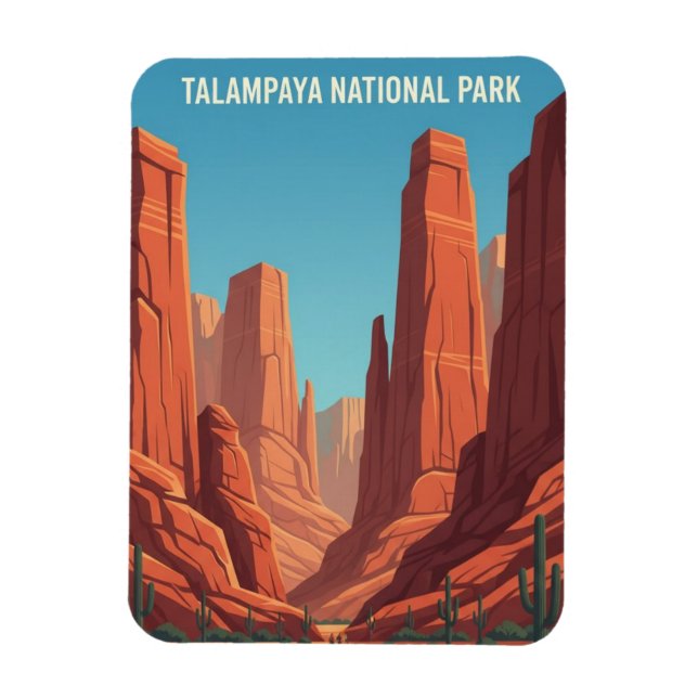 Talampaya nationalpark Argentina Resa Magnet (Vertikal)