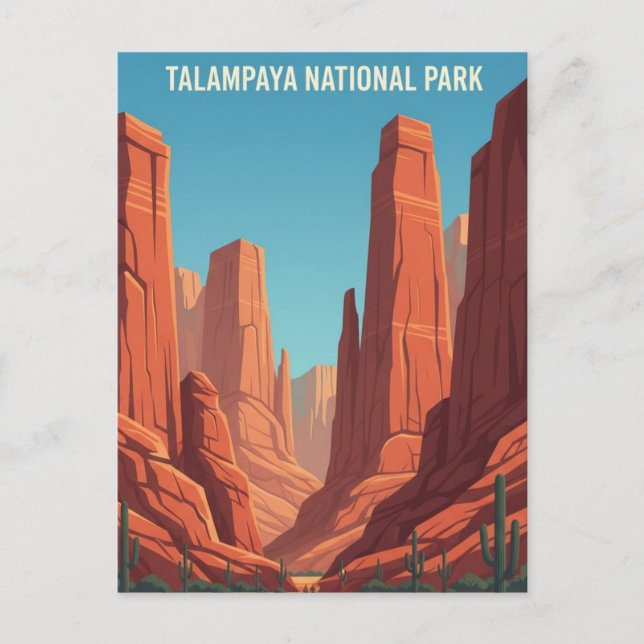 Talampaya nationalpark Argentina Resa Vykort (Framsida)