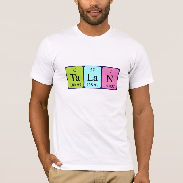 Talan periodisk bord namn shirt tee (Framsida)