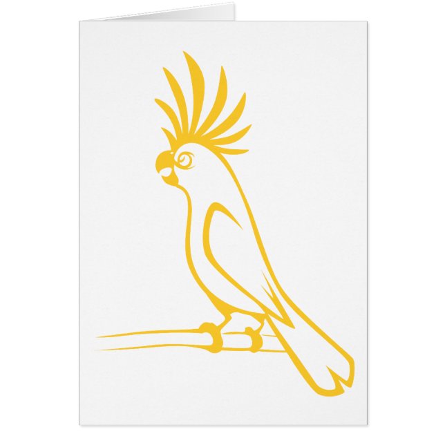 Talande Cockatielpapegoja Hälsningskort (Framsidan)